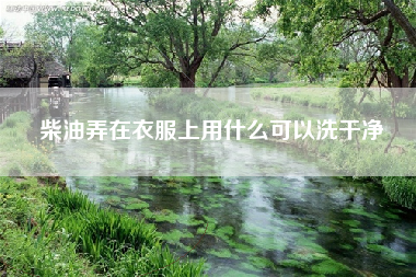 柴油弄在衣服上用什么可以洗干净