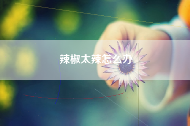 辣椒太辣怎么办