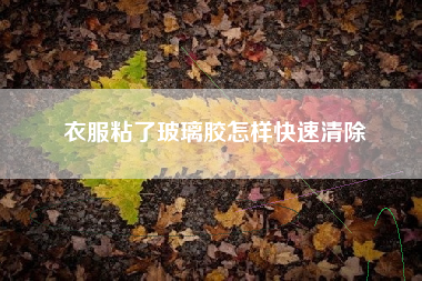 衣服粘了玻璃胶怎样快速清除