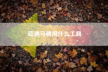 疏通马桶用什么工具