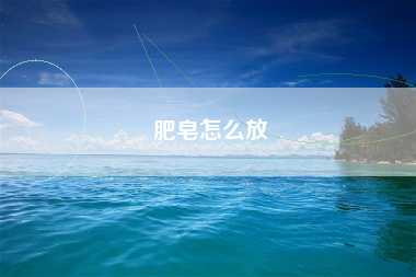 肥皂怎么放