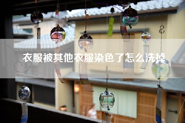 衣服被其他衣服染色了怎么洗掉