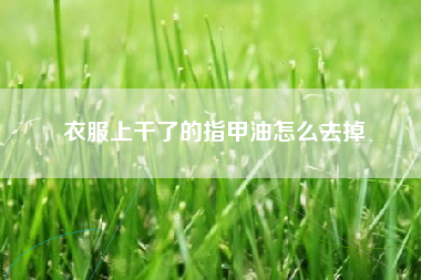 衣服上干了的指甲油怎么去掉