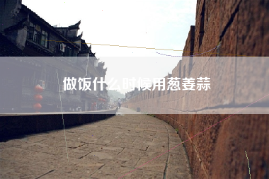 做饭什么时候用葱姜蒜