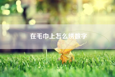 在毛巾上怎么绣数字