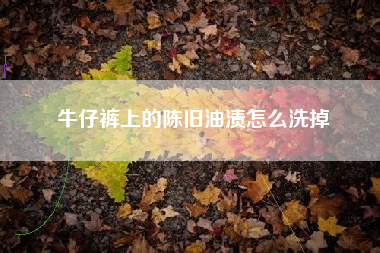 牛仔裤上的陈旧油渍怎么洗掉