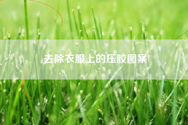 去除衣服上的压胶图案