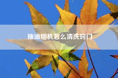 抽油烟机怎么清洗窍门