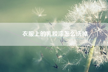 衣服上的乳胶漆怎么洗掉