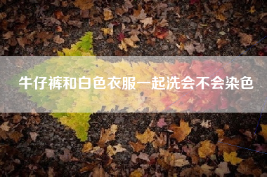 牛仔裤和白色衣服一起洗会不会染色