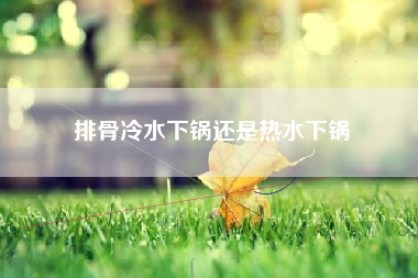 排骨冷水下锅还是热水下锅