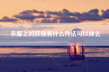 衣服上的铁锈有什么办法可以除去