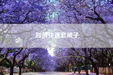 如何快速套被子