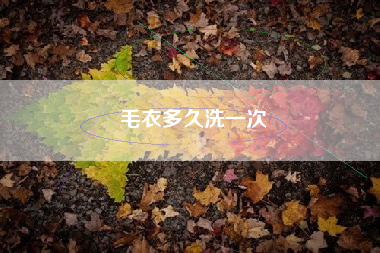 毛衣多久洗一次