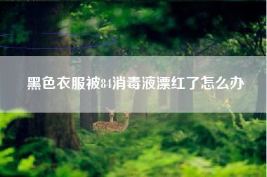 黑色衣服被84消毒液漂红了怎么办