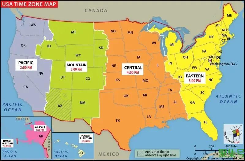 洛杉矶时间(美国各地和中国时差)