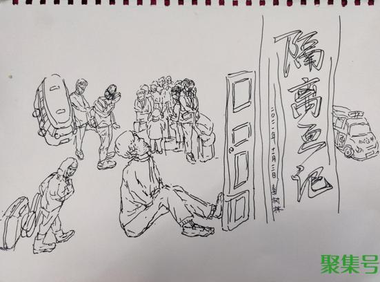 抗疫绘画作品（抗击疫情的速写画）