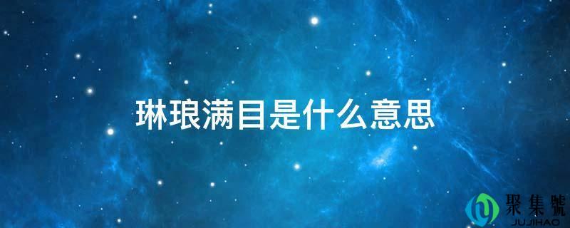 琳琅满目是什么意思