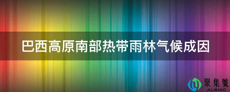 详细阅读:巴西高原南部热带雨林天气成因 巴西高原南部热带雨林天气成因