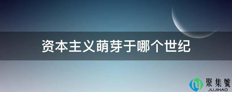 本钱主义萌芽于哪个世纪