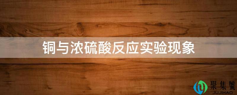 铜与浓硫酸反响尝试现象