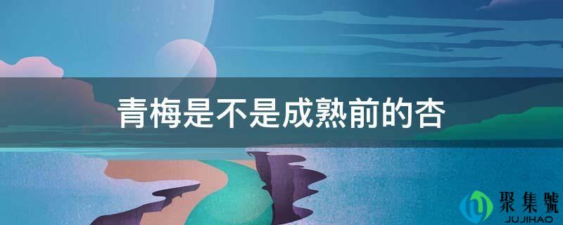 青梅是不是成熟前的杏