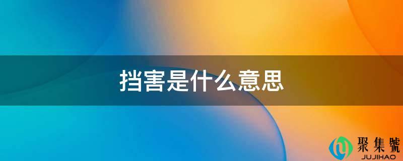 挡害是什么意思