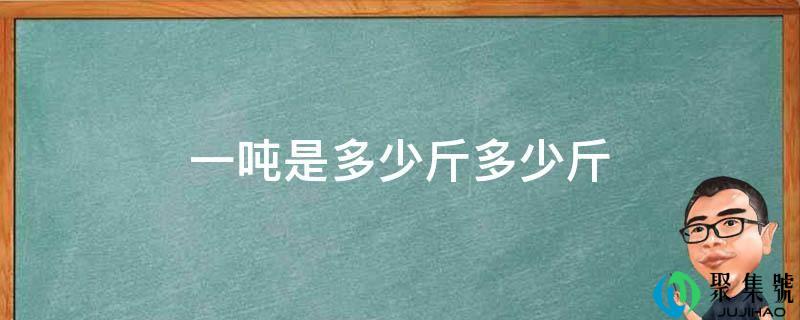 一吨是几斤几斤