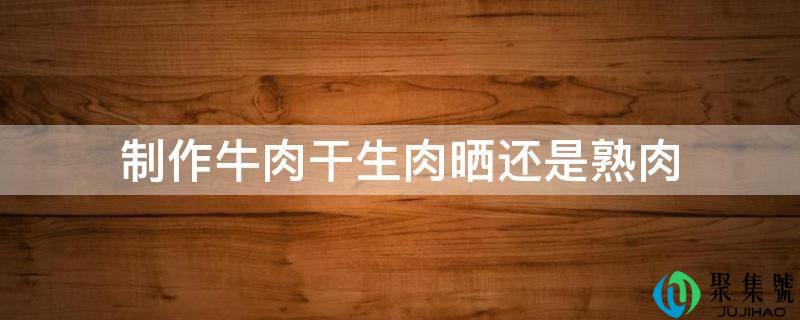 造做牛肉干生肉晒仍是熟肉