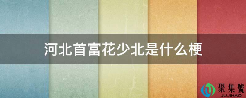 详细阅读:河北首富花少北是什么梗 河北首富花少北是什么梗