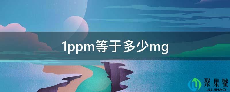 1ppm等于几mg