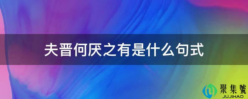 夫晋何厌之有是什么句式