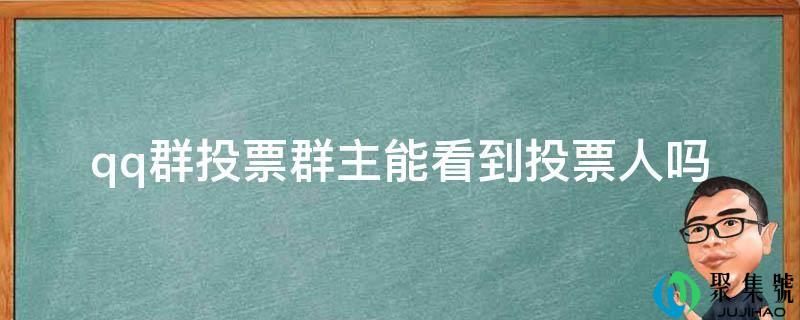 电话群投票群主能看到投票人吗
