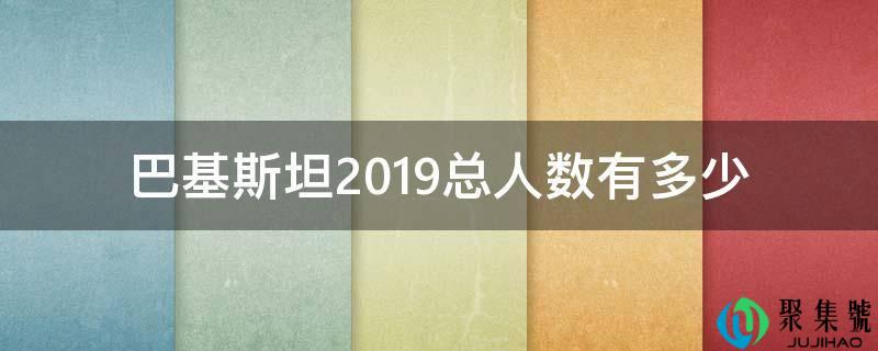 巴基斯坦2019总人数有几
