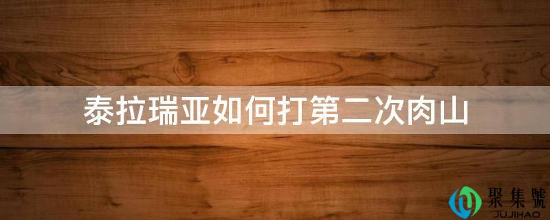 泰拉瑞亚若何打第二次肉山