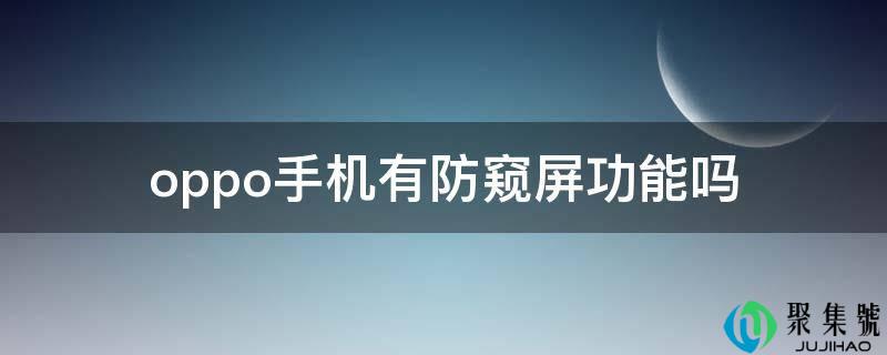 oppo手机有防窥屏功用吗