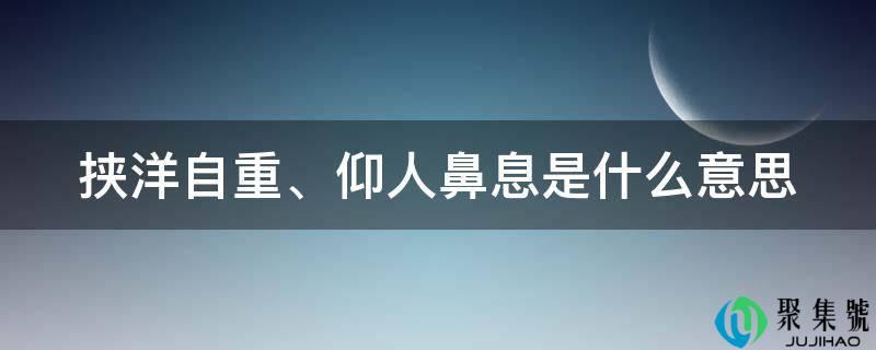 挟洋自重、仰人鼻息是什么意思