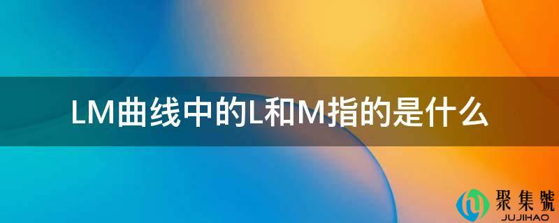 LM曲线中的L和M指的是什么