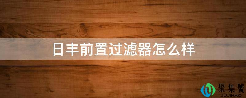 日丰前置过滤器怎么样