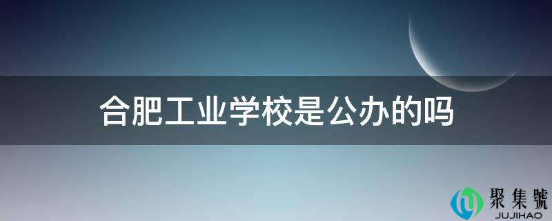 合肥工业学校是公办的吗