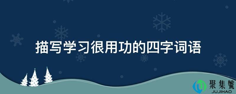 描写进修很用功的四字词语