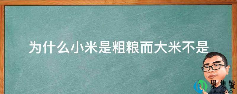 为什么小米是粗粮而大米不是