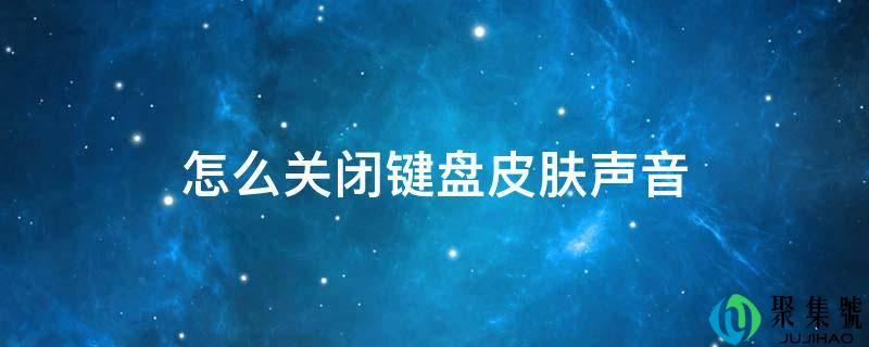 怎么封闭键盘皮肤声音