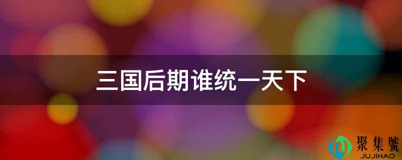 三国后期谁统一天下