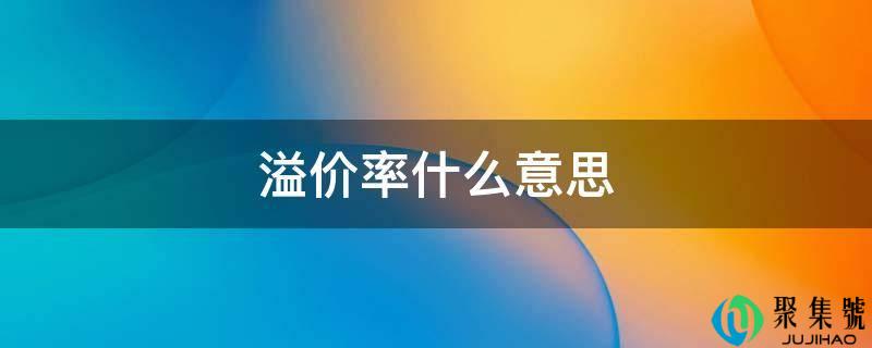 溢价率什么意思