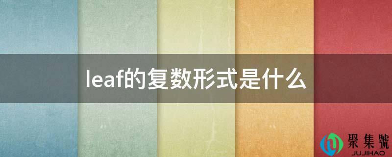 leaf的复数形式是什么