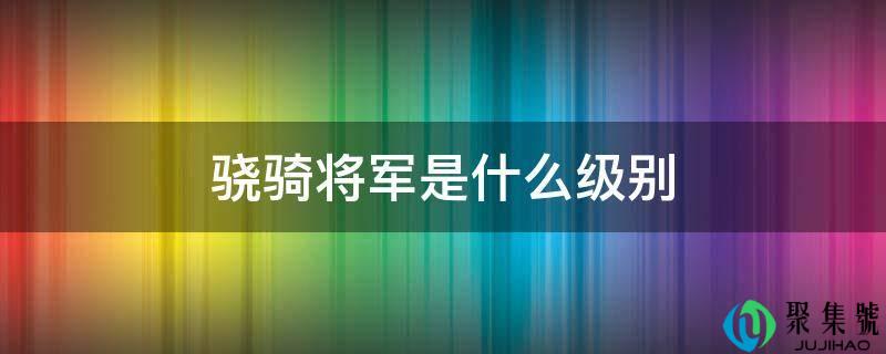 骁骑将军是什么级别