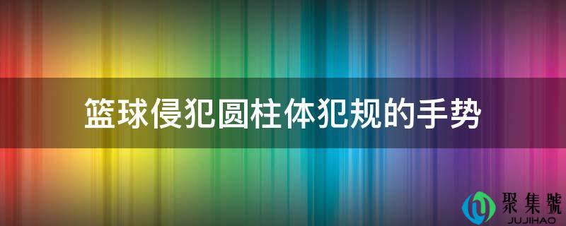 篮球侵犯圆柱体犯规的手势