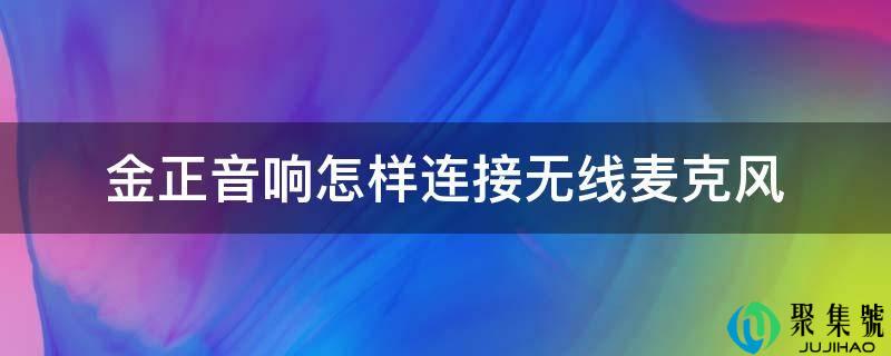 金正音响怎样连接无线麦克风
