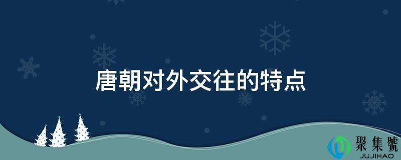 唐朝对外交往的特点